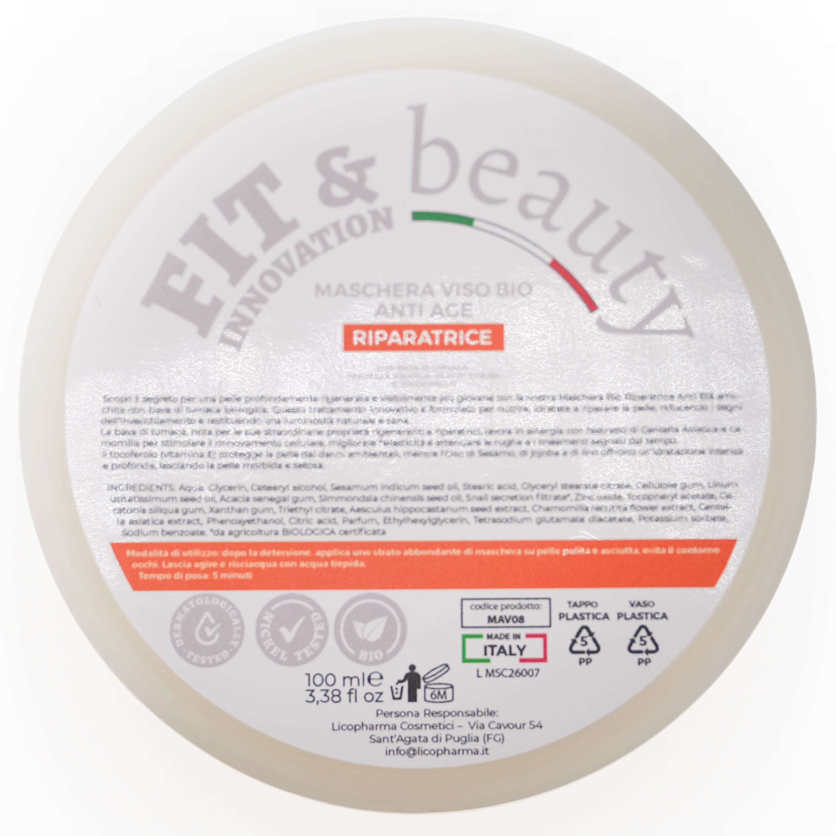 MASCHERA VISO BIO RIPARATRICE ANTI AGE